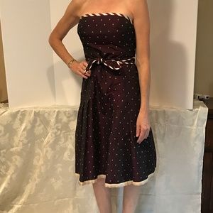 Tocca vintage inspired belted strapless dress